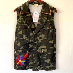 Camo & Embroidered Vest